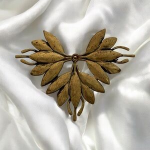 Antique Gold Leaf Brooch